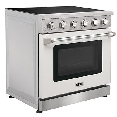 36 inch electric range - White