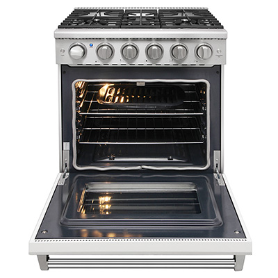 30 inch gas range - White