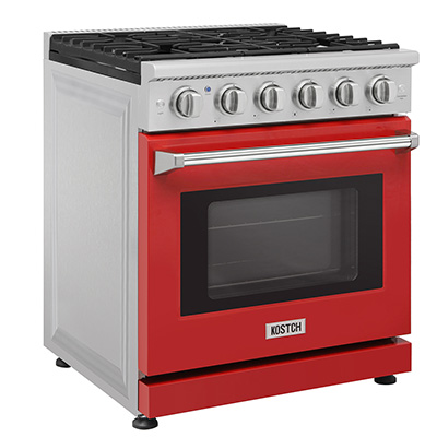 30 inch gas range - Red