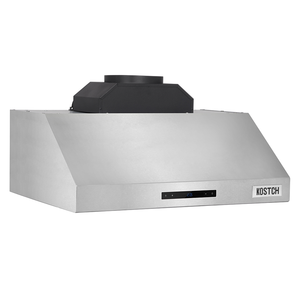 30 inch gas range and range hood set - Black